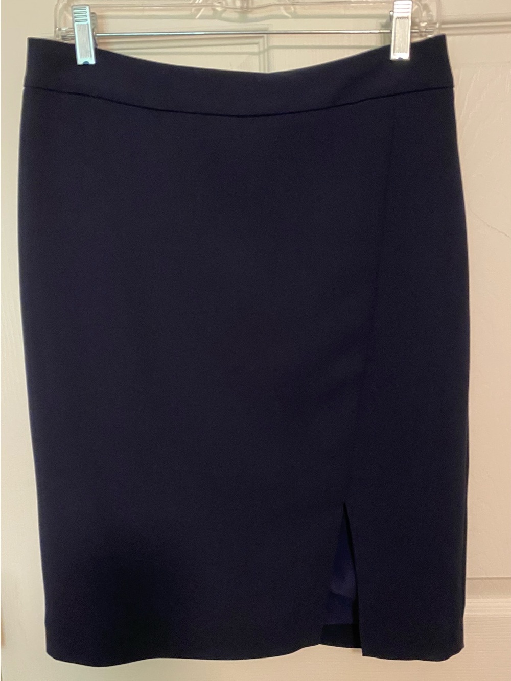 Talbots 8P Navy  Refined Crepe Pencil Skirt